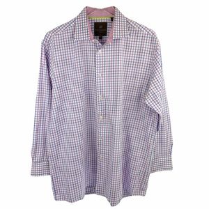 Tattersall London Plaid Button Down 17 neck 32/33